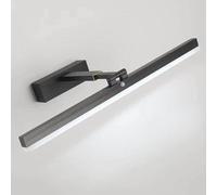 ZUOZUIYQ Appliques murales LED pour Miroir Avant d'intérieur avec détecteur de Mouvement, Rotation à 180°, Longue Bande en Aluminium pour Salle de Bain, vanité (lumière Noire Blanche 100 cm)