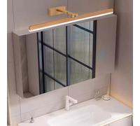 ZUOZUIYQ Appliques murales LED pour Miroir Avant d'intérieur avec détecteur de Mouvement, Rotation à 180°, Longue Bande en Aluminium pour Salle de Bain, vanité (lumière dorée-Neutre 100 cm)