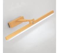 ZUOZUIYQ Appliques murales LED pour Miroir Avant d'intérieur avec détecteur de Mouvement, Rotation à 180°, Longue Bande en Aluminium pour Salle de Bain, vanité (lumière dorée-Blanche 50 cm)