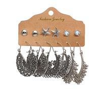 ZUOZUIYQ Bijoux Boucles d'oreilles, Boucles d'oreilles de Couleur Boho fixées pour Les Femmes en Bois Vintage poncelto-Oreilles Boucles d'oreilles Boucles d'oreilles de Mode présents