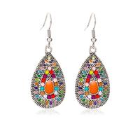 ZUOZUIYQ Bijoux Boucles d'oreilles, Couleur Antique Couleur sculptée Royale Vintage Drop, Clip sur des Boucles d'oreilles Bijoux pour Femmes Cadeaux pour sa Petite Amie, épouse, sœur, Fille,