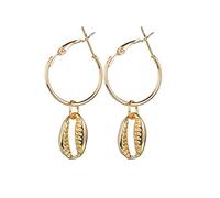 ZUOZUIYQ Bijoux Boucles d'oreilles, Couleur Mode Naturelle, Coquille de Main Naturelle Boucles d'oreilles Simples pour Femmes Boucles d'oreilles pour Fille Summer Boho Bijoux présente pour