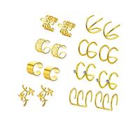 ZUOZUIYQ Bijoux Boucles d'oreilles, Coups d'oreilles, Boucles d'oreilles Clips Set for Women Crystal Couleur de Mode Pas de Piercing Fake Cartilage Clip Charmant sur des Plateaux