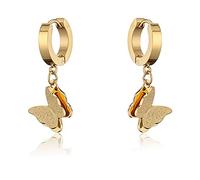 ZUOZUIYQ Bijoux Boucles d'oreilles, en Acier Inoxydable Butterfly Heart Star Slebing Drop Orees Moucles Hip Hop Punk Lady Jewelry Accessoires Merveilleux Cadeaux présents pour Petite Amie, Femme,