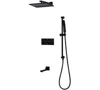 ZUOZUIYQ Black Bronze Bathtub Shower Set Mixer Faucet Bathroom 10 inch Rain Shower Diverter Faucet Set with Handheld Shower Head,Sprinkler Beauty Comes