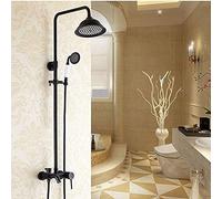 ZUOZUIYQ Black Supercharged Bathroom Faucet Brass Mixer Tap American Hotel Hanging Wall Style Shower Set,Sprinkler Beauty Comes