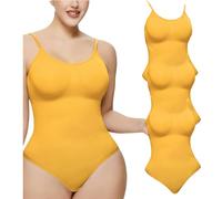 ZUOZUIYQ Body 3 pièces pour Femmes, vêtement Sculptant sans Couture, contrôle du Ventre, sans Manches, Entrejambe Ouvert, String