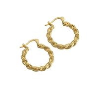 ZUOZUIYQ Boucles d'oreilles 925 Argent Sterling torsadé tissé Or Boucles d'oreilles Femme Charme Mode rétro Exquis Magnifique Bijoux Amant Cadeau Accessoires de Mode