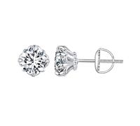 ZUOZUIYQ Boucles d'oreilles à Tige en moissanite pour Femme, Boucles d'oreilles dormeuses en Argent Sterling 925 5 mm/6,5 mm, Boucles d'oreilles Tendance OL Helix Cartilage pour Meilleure