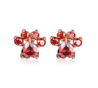 ZUOZUIYQ Boucles d'oreilles en Pierre Opale Blanche Bleue pour Femme, Bijoux Roses, Style Boho, Petit Chien, Patte de Chat, Griffe pour Femmes