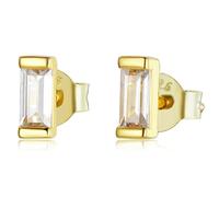 ZUOZUIYQ Boucles d'oreilles Pendantes en Argent Sterling 925, Boucles d'oreilles carrées en zircone