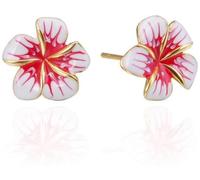 ZUOZUIYQ Boucles d'oreilles pour Femmes, Boucles d'oreilles en Argent Sterling avec Goutte d'huile Fleur Rouge en émail