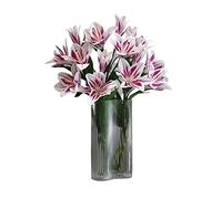 ZUOZUIYQ Bouquet de Simulation de Fleurs artificielles Bouquet de Haute teneur Humide de Haute qualité Flombe lumière Luxe Bouquet de Fleurs artificielles (Couleur: Violet) (Violet)