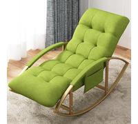 ZUOZUIYQ Chaise à Bascule Confortable Moderne avec Tabouret Ensemble pour Le Salon et la Chambre à Coucher Arc Respirant Coussin Doux accoudoirs latéraux Poches de Jardin zéro gravité