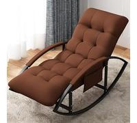 ZUOZUIYQ Chaise à Bascule Moderne et Toile de Repose-Tabouret Arc Confortable Coussin Doux Design Respirant idéal pour la Chambre de Salon ou la Chair de Jardin avec des accoudoirs et des Poches