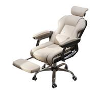 ZUOZUIYQ Chaise à Bascule pivotante réglable de Hauteur avec des accoudoirs et Roues Chaise de Bureau exécutive en Cuir avec Support arrière et Coussin de Latex pour Le Jeu et Le Travail