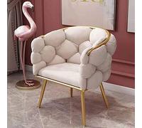 ZUOZUIYQ Chaise d'accentuation en Velours Blanc Moderne Structure de métal Robuste Parfaite pour la Chambre ou Le Salon Chaise de canapé Confortable pour la Maison familiale ou Le Banc de vanité
