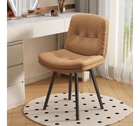 ZUOZUIYQ Chaise de Bureau, chaises de Restauration à Accent Moderne, Chaise de Tabouret de vanité, chaises de Salon avec des Jambes en métal Noir, Dossier Ergonomique rembourré, pour Chambre/Salle