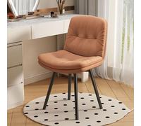 ZUOZUIYQ Chaise de Bureau, chaises de Restauration à Accent Moderne, Chaise de Tabouret de vanité, chaises de Salon avec des Jambes en métal Noir, Dossier Ergonomique rembourré, pour Chambre/Salle
