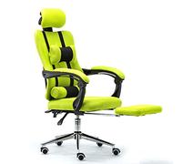 ZUOZUIYQ Chaise de Bureau de Jeu de Style de Course Ergonomique avec Repose-Pied en Maille en Maille Respirante et Support de Dos Haut de Gamme Jaune
