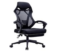 ZUOZUIYQ Chaise de Bureau en Maillage Ergonomique avec Appui-tête réglable et Chaise de Bureau Robuste à l'accoudoir avec Fonction d'inclinaison Grande Taille (Couleur: Noir)