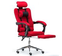 ZUOZUIYQ Chaise de Jeu de Style High Back Racing avec Tissu Respirant Repose-Pieds de Conception Ergonomique et Fonction de Levage de siège Couleur Rouge