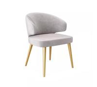 ZUOZUIYQ Chaise de Salle à Manger en Velours Moderne du Milieu du siècle avec Design Ergonomique Chaise de vanité Gris Clair pour Les Dames Chaise d'angle de Cuisine avec des Jambes dorées Salon