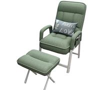 ZUOZUIYQ Chaise de Salon en Tissu Moderne avec et Poche latérale Couleur Verte inclinable Fauteuil avec appuie-tête et accoudoirs pour la Chambre et Le Bureau
