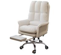 ZUOZUIYQ Chaise de tâches du Bureau à Domicile Ergonomique avec Support Lombaire réglable et Dos élevé pour Les Adultes de Taille Blanche [Taille insérée]