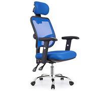 ZUOZUIYQ Chaise d'ordinateur pivotante à Dos Haut de Gamme avec Support Lombaire et Chaise de Jeu à Hauteur réglable en Mailles Respirantes pour Hommes Adultes Chaise de Bureau Ergonomique (Bleu)