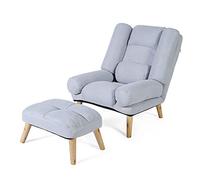 ZUOZUIYQ Chaise inclinable Ergonomique Gris avec des accoudoirs réglables et Accent de Repose-Pied pour Le Salon Dormitory Bedroom Lazy Susan Office Chaise pour Les Personnes âgées