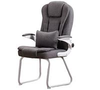 ZUOZUIYQ Chaise invitée de Bureau Moderne avec Bras Confortable PU Leather Waiting Room Chairs for Gaming Computer Conference Chair Sturdy Fatt pour Salle à Manger sans Roues