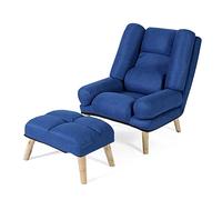 ZUOZUIYQ Chaise rembourrée réglable avec Fauteuil Ergonomique de Repos pour Le Salon Dormitory Blue Couleur