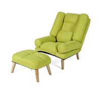 ZUOZUIYQ Chaise rembourrée réglable pour Salon avec Chaise de Bureau Ergonomique Susan paresseuse pour Chaise d'accent de Chambre à Coucher avec Un Pied Vert avec Vert