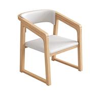ZUOZUIYQ Chaises de Salle à Manger de la Ferme avec Bras et Coussin en Cuir PU siège Largeur Confortable pour Le Salon et Le Bureau à Domicile Couleur en Bois
