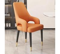 ZUOZUIYQ Chaises de Salle à Manger en Cuir Moderne Ensemble de 4 avec accoudoirs de Dossier et Jambes en métal Meubles élégants pour la Chambre à Coucher et Bureau de Salon de Cuisine