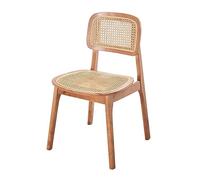 ZUOZUIYQ Chaises de Salle à Manger en rotin Style Ferme avec Dos en Canne et Chaise latéral rétro de siège pour Salle à Manger Salon 1 Morceau