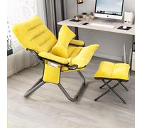 ZUOZUIYQ Chaises Longues extérieures avec 3 Positions réglables de Poche latérale Conception de Pliage de Poche à Coussin Amovible Chaise zéro gravité pour Usage intérieur et extérieur Jaune