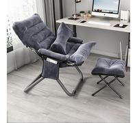 ZUOZUIYQ Chaises longues extérieures avec 3 positions réglables poche latérale et coussin amovible chaise de patio inclinable confortable pour une utilisation intérieure et extérieure (couleur claire)