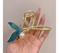 ZUOZUIYQ Clips de griffes, accessoires de cheveux, coréens Blue Butterfly Fishtail Clips For Women Eping Hair Hair Claw Shark Clip Coiffe 2 (Couleur: 108) Bleu (couleur: bleu)