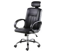 ZUOZUIYQ Cuir Executive Mid Black Task Home Office Chaise 360 ° Swivel, Chaise de tâche avec Support arrière pour Les Femmes Home Office