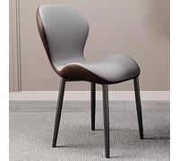 ZUOZUIYQ Ensemble de 4 chaises de Salle à Manger Modernes avec siège en Cuir PU et Jambes en métal arrière chaises latérales rembourrées pour Salle à Manger Salon d'affaires hôtel Taupe Noir