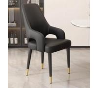 ZUOZUIYQ Ensemble de 4 chaises de Salle à Manger rembourrées en Cuir Moderne avec des accoudoirs et des Jambes en métal Chaise d'angle élégante pour la Chambre et Le Bureau du Salon