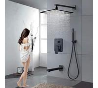 ZUOZUIYQ Ensemble de robinets de Douche Orb Pomme de Douche Bec de Baignoire pivotant Triple Voie C mitigeur à poignée Unique-8 Pouces, 8 Pouces