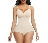 ZUOZUIYQ Femmes Shapewear Ventre contrôle Corps Shorts Fermeture éclair Ouvert Buste Body Taille Formateur Bout à Bout débardeur
