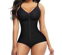 ZUOZUIYQ Femmes Shapewear Ventre contrôle Corps Shorts Fermeture éclair Ouvert Buste Body Taille Formateur Bout à Bout débardeur