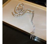 ZUOZUIYQ Griffes clips, accessoires de cheveux, lettre Q Tassel en épingle à cheveux tête de dos curling grand mire-mire griffon pince tempérament accessoires de cheveux femelles en or feme