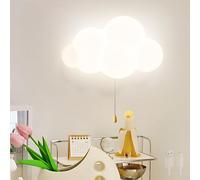 ZUOZUIYQ Lampes murales lumières LED Nuage USB Rechargeable avec Cordon de Traction en Fer décoration intérieure de Dessin animé pour Salon Chambre (lumière Blanche B)