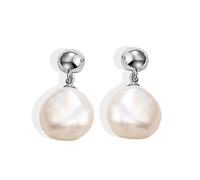 ZUOZUIYQ Luxueuses Boucles d'oreilles Pendantes en Perles plaquées Or 18 carats | Perles baroques extraterrestres suspendues à de l’Argent Sterling 925 | Choix de Bijoux idéal pour Les Femmes Les