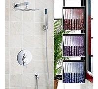 ZUOZUIYQ Luxury Chrome Rain Shower Head Arm Set Faucet Bathroom Wall Mounted with The Head and Hand Sprayer Shower Sets,Sprinkler Beauty Comes